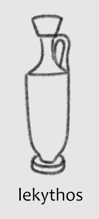lekythos tall narrow one handled vase