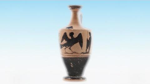 Vase showing a winged siren.