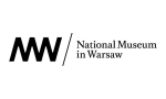 Logo of the National Museum in Warsaw, with a stylised "MW" next to the name of the museum.
